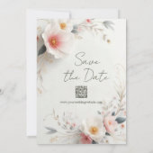Elegant Watercolor Flowers Save The Date Script (Rückseite)