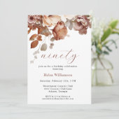 Elegant Watercolor Garden Floral 90. Einladung (Stehend Vorderseite)