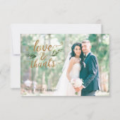 Elegant Watercolor Greenerity Danke Karte (Vorderseite)