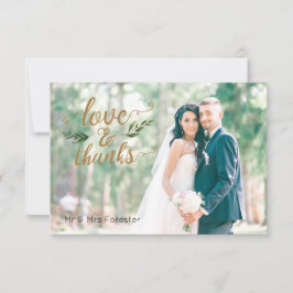 Elegant Watercolor Greenerity Danke Karte