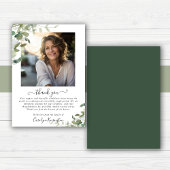 Elegant Watercolor Greenerity Funeral Vielen Dank Dankeskarte