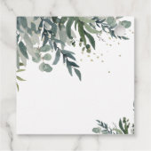 Elegant Watercolor Greenerity Vielen Dank für Ihre Geschenkanhänger (Rückseite)