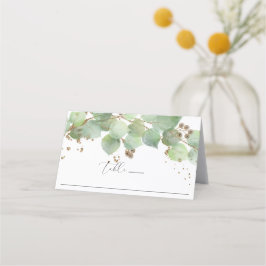 Elegant Watercolor Greenerity Wedding Platzkarte