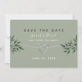 Elegant Watercolor Greenerity Wedding Save The Date