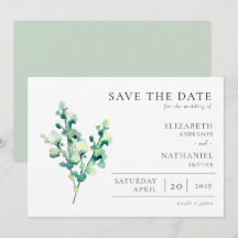 Elegant Watercolor Greenerity Wedding