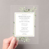 Elegant Watercolor Greenery Bridesmaids Acryleinladungen (Insitu (Handheld))