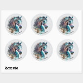 Elegant Watercolor Horse Portrait Sticker (Blatt)