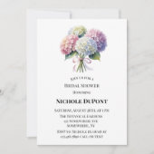 Elegant Watercolor Hydrangea Bridal Shower Einladung (Vorderseite)