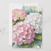 Elegant Watercolor Hydrangea Bridal Shower Einladung (Rückseite)