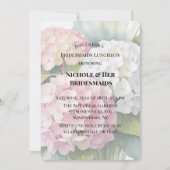 Elegant Watercolor Hydrangea Bridesmaids Luncheon  Einladung (Vorderseite)