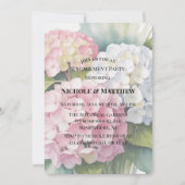 Elegant Watercolor Hydrangea Engagement Party  Einladung (Vorderseite)
