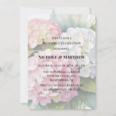 Elegant Watercolor Hydrangea Wedding Celebration  Einladung (Vorderseite)
