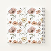 Elegant Watercolor Icelandic Wild Poppies Notes Notizblock (Rückseite)