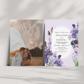 Elegant Watercolor Iris Wedding Einladung