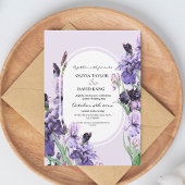 Elegant Watercolor Iris Wedding Einladung