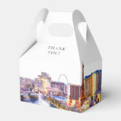 Elegant Watercolor Las Vegas Wedding Geschenkschachtel (Rückseite)