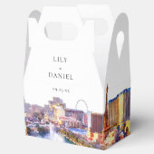Elegant Watercolor Las Vegas Wedding Geschenkschachtel (Geöffnet)