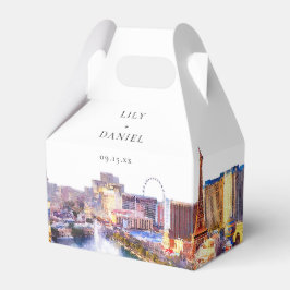 Elegant Watercolor Las Vegas Wedding Geschenkschachtel