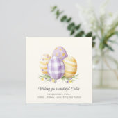 Elegant Watercolor Lavender easter Greeting card  Einladung (Stehend Vorderseite)