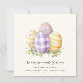 Elegant Watercolor Lavender easter Greeting card  Einladung (Vorderseite)