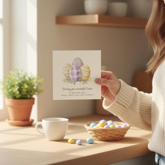 Elegant Watercolor Lavender easter Greeting card  Einladung