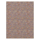 Elegant Watercolor Leaf Pattern  Purple Background Tischdecke (Vorderseite)