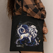 Elegant Watercolor Leo Zodiac Black Tasche