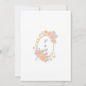 Elegant Watercolor Manor Rococo Wedding Einladung (Rückseite)