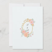 Elegant Watercolor Manor Rococo Wedding Einladung (Rückseite)