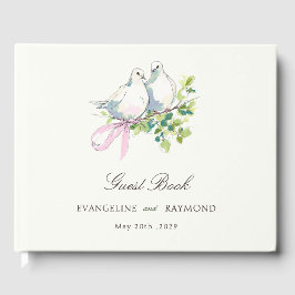 Elegant Watercolor Manor Rococo Wedding Gästebuch