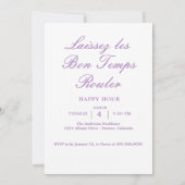 Elegant Watercolor Mardi Gras Einladung (Rückseite)