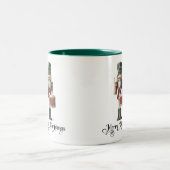 Elegant Watercolor Nutcracker Christmas Zweifarbige Tasse (Mittel)