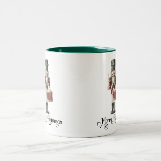 Elegant Watercolor Nutcracker Christmas Zweifarbige Tasse (Mittel)