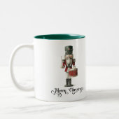 Elegant Watercolor Nutcracker Christmas Zweifarbige Tasse (Links)