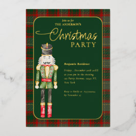 Elegant Watercolor Nutcrackers Christmas Party  Folien Feiertagskarte
