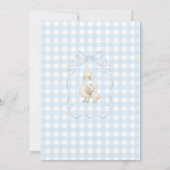 Elegant  Watercolor One 1st Birthday silly goose G Einladung (Rückseite)