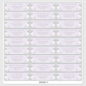 Elegant Watercolor Orchids Guest Address Labels (Blatt)