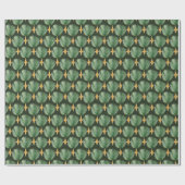 Elegant Watercolor Palm Leaf Christmas Pattern Geschenkpapier (Flach)