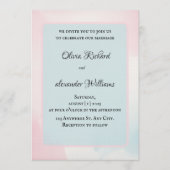 Elegant Watercolor Pastel Wedding Invitation Einladung (Vorderseite)