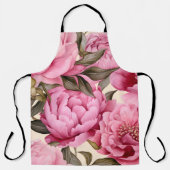 Elegant Watercolor Peony Flowers Schürze (Vorderseite)