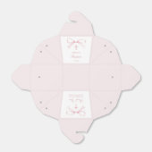 Elegant Watercolor Pink Bow Baptism Take Out Geschenkschachtel (Ungefaltet)