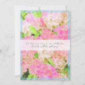 Elegant Watercolor Pink Hydrangea Garden Wedding Save The Date (Rückseite)