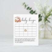 Elegant Watercolor Pumpkin baby shower bingo game (Stehend Vorderseite)
