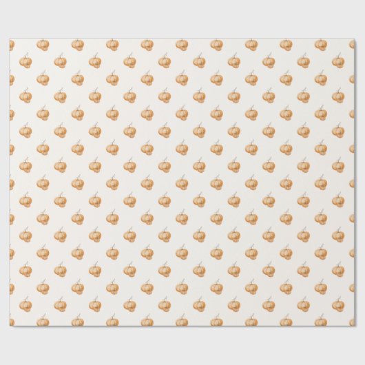 Elegant Watercolor Pumpkins Wrapping Paper Geschenkpapier (Flach)