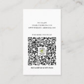 Elegant Watercolor Quill Pen Freelance Schriftstel Visitenkarte (Rückseite)