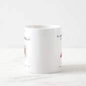 Elegant Watercolor Red Bouqet Frohe Weihnachtsbeze Kaffeetasse (Mittel)