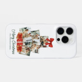 Elegant Watercolor Red Bow Family Christmas Tree iPhone Hülle (Rückseite (Horizontal))