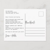 Elegant Watercolor Roses Garden Moving Ankündigungspostkarte (Rückseite)