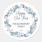 Elegant Watercolor Runder Aufkleber (Vorderseite)