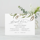 Elegant Watercolor Rustic Eucalyptus Rehearsal Einladung (Stehend Vorderseite)